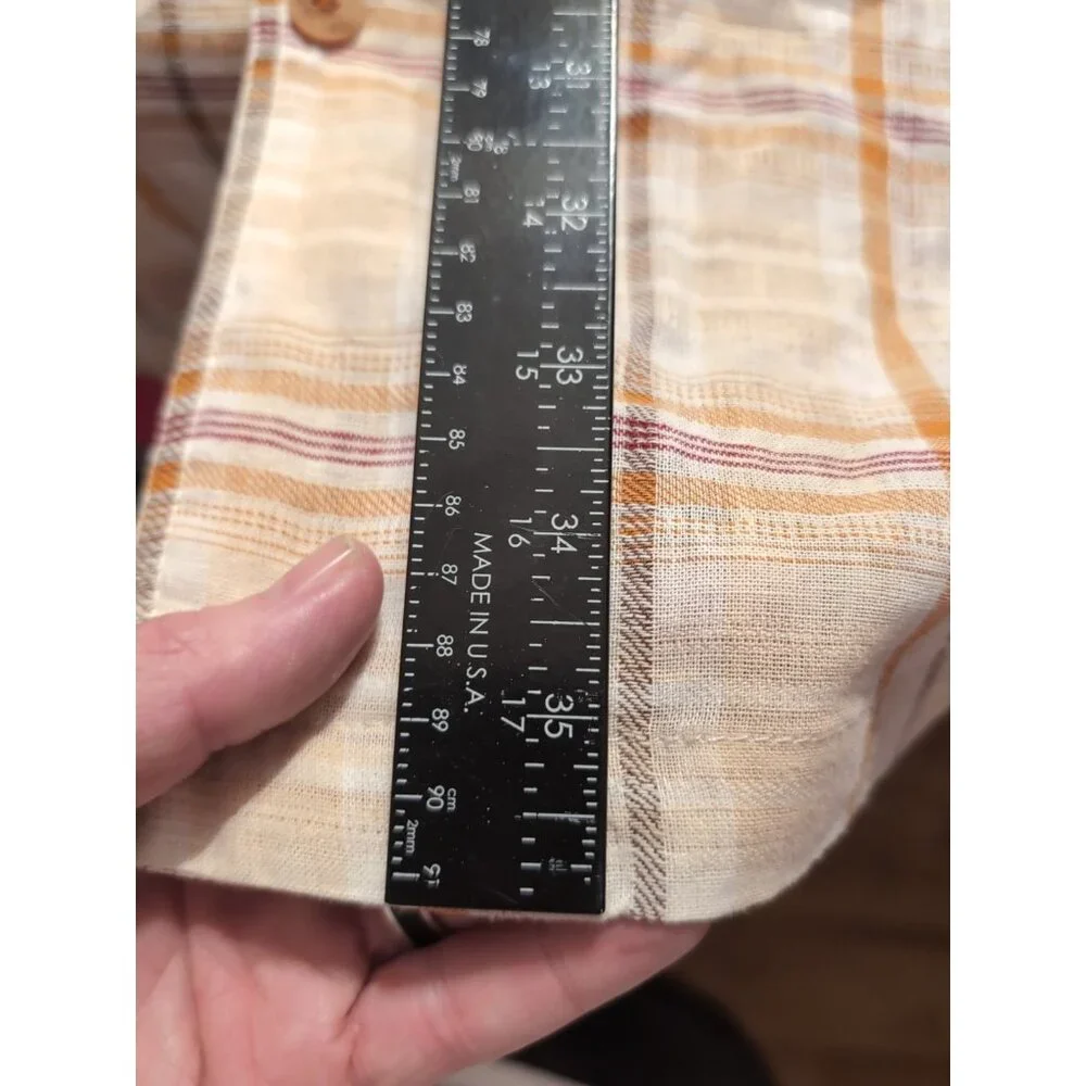 Steve Harvey Classic Men's Plaid Short Sleeve Button Up Size 5XL NWT 100% Linen - Picture 10 of 10